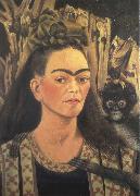 Frida Kahlo Self-Portrait with Monkey china oil painting reproduction